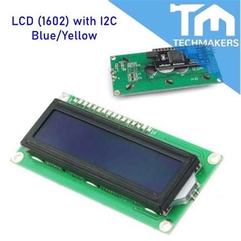 Arduino Serial Iic I2c Lcd 1602 16x2 Blue Yellow Liquid Crystal Display Module