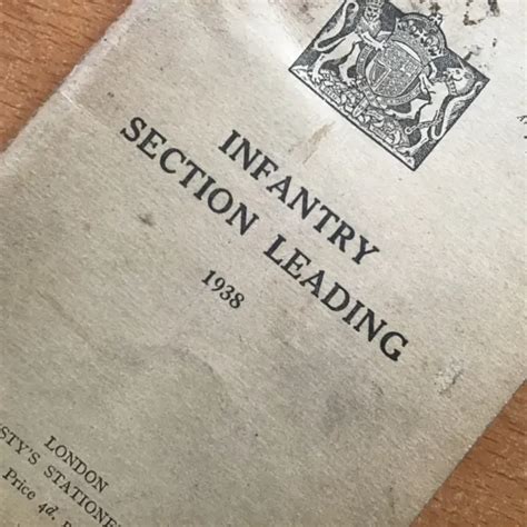 Original Wwii British Army Training Pamphlet Infantry Section Leading