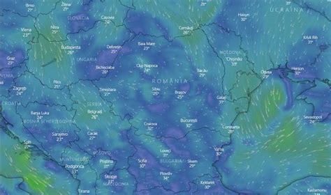 Vremea in Romania in timp real în 2023