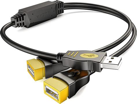 Usb Splitter Andtobo Usb Y Cable One Male To Female Dual Hub Power