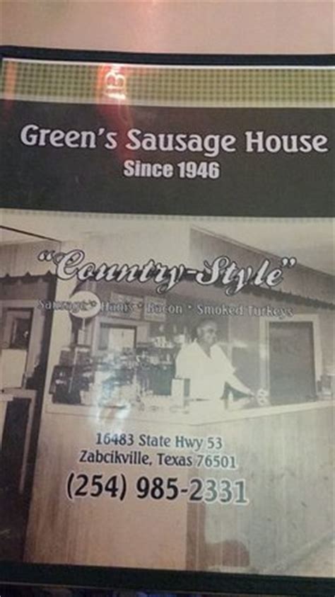 Green's Sausage House, Temple - Menu, Prices & Restaurant Reviews ...