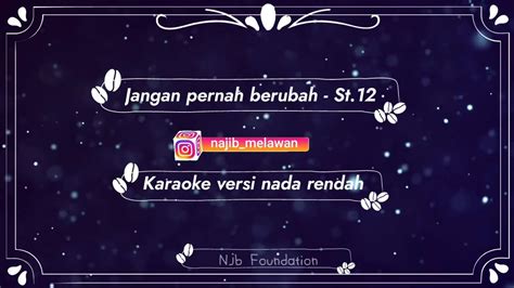 Karaoke Nada Rendah St12 Jangan Pernah Berubah NJBFoundation531