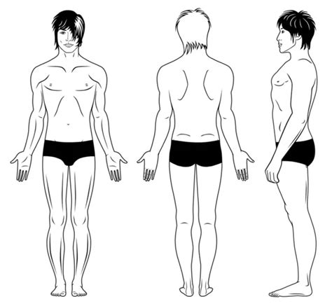Naked Standing Man Stock Vector Arlatis 6900525