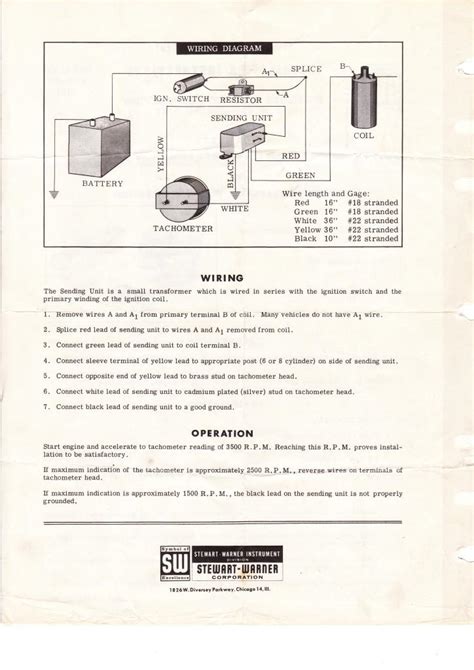 Stewart Warner Tach Wiring Diagram Iot Wiring Diagram