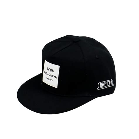 Rhodey Topi Snapback Hip Hop Hat N Brooklyn Twenty Black