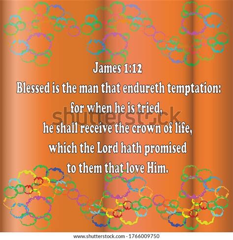 Bible Verse James 112 Blessed Man Stock Vector Royalty Free