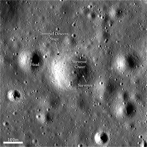 LRO Images Apollo 12 Surveyor 3 Landing Sites Solar System