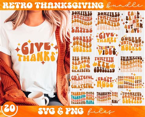 Retro Thanksgiving Svg Bundle Thanksgiving Svg Bundle Fall Etsy