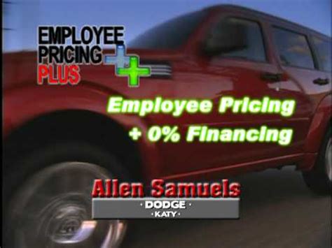 Allen Samuels Dodge Katy Employee Pricing Plus Final Days Youtube