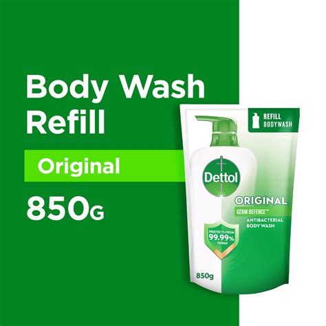 Dettol Anti Bacterial Body Wash Original Refill 850g Kills 99 99 Of