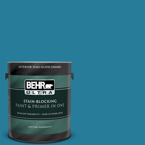 Behr Ultra Gal M Valley Of Glaciers Semi Gloss Enamel Exterior