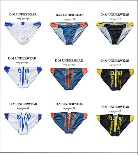Gay Swim Briefs D M Swimwear Back Zipper Easy Access Swim Briefs