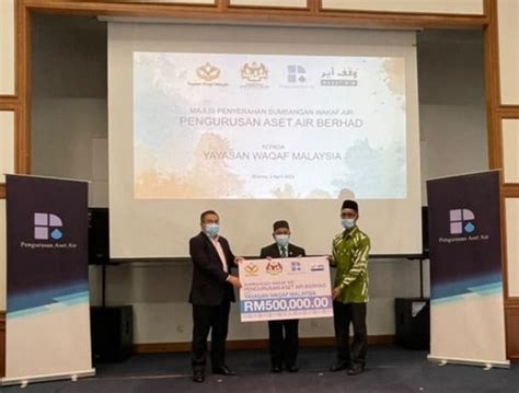 PAAB Sumbang RM500 000 Kepada Dana Wakaf Air Pengurusan Aset Air Berhad