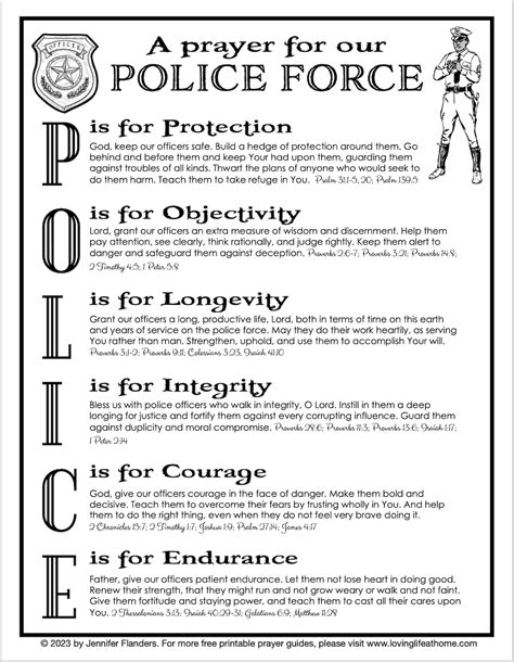 A Prayer For The Police Free Printable Loving Life At Home