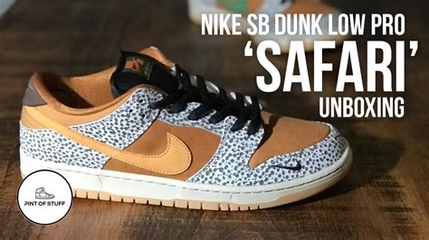 ROAR Nike SB Dunk Low Pro Safari Sneaker Unboxing YouTube