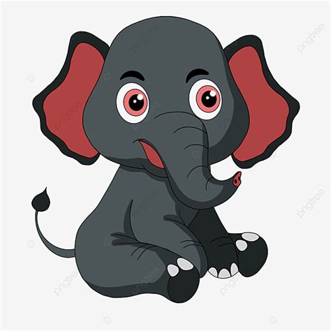 Gray Elephant Clipart Transparent Background, Cartoon Gray Elephant ...