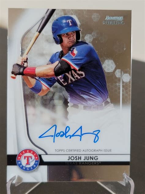 Josh Jung Bowman Sterling Prospect Autographs Auto Texas Rangers