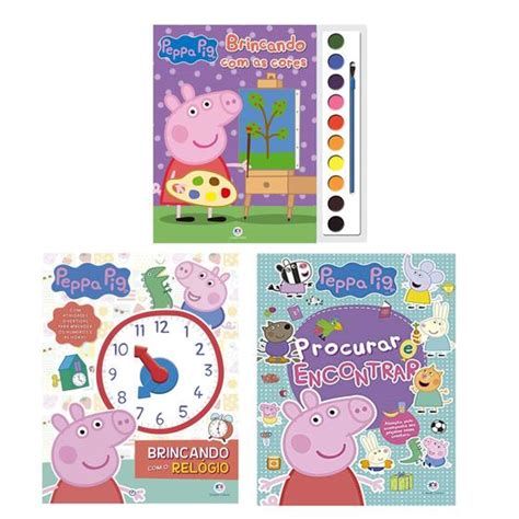 Kit Cole O Livros De Atividades E Pintura Peppa Pig Ciranda