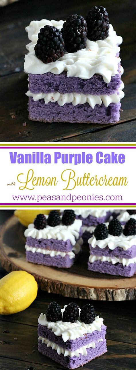 Purple Cake With Lemon Cream Sweet And Savory Meals