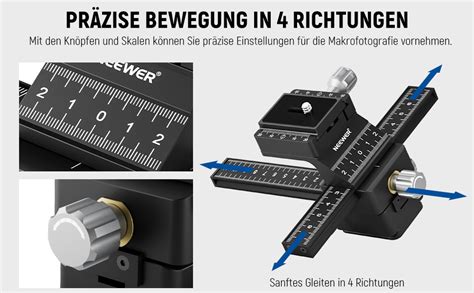 Neewer Wege Makro Fokussierschiene Mit Schnellwechselplatte F R Arca