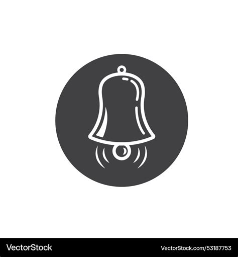 Bell Rings Icon Elemend Design Template Royalty Free Vector