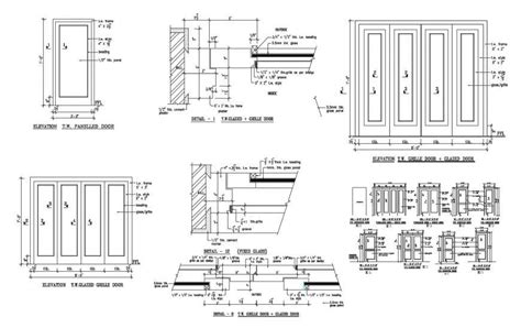 Paneled Double Glazed Doors And Windows Elevation And Installation