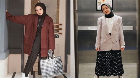 Blazer Panjang Wanita Muslimah Modern Untuk Tampil Anggun