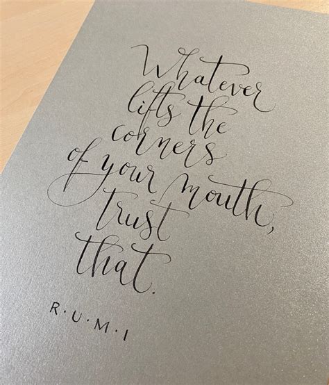 Handwritten Calligraphy Rumi Quote - Etsy