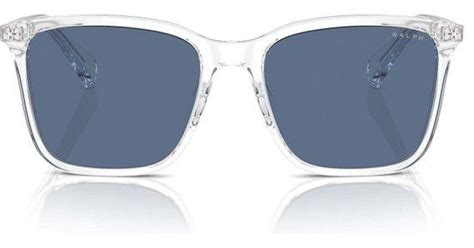 Ralph Lauren Square Frame Sunglasses In Blue Lyst Uk