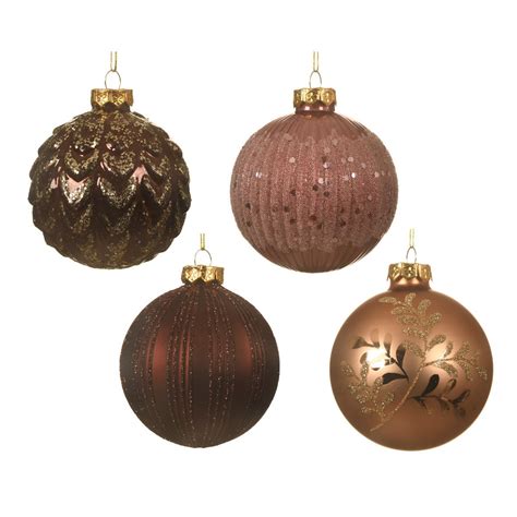 Set Van 12 Glazen Kerstballen Eva Oudroze Kerstballen En