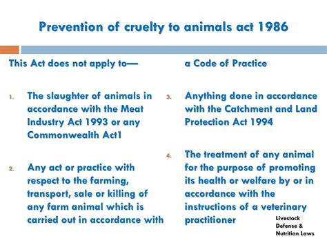 Legal Issues Related To Livestock Defense And Nutrition Ppt Download