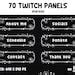 Twitch Panels Neon Pink And White Panels With Hearts For Twitch