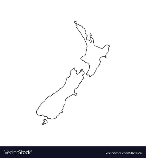 New zealand map Royalty Free Vector Image - VectorStock