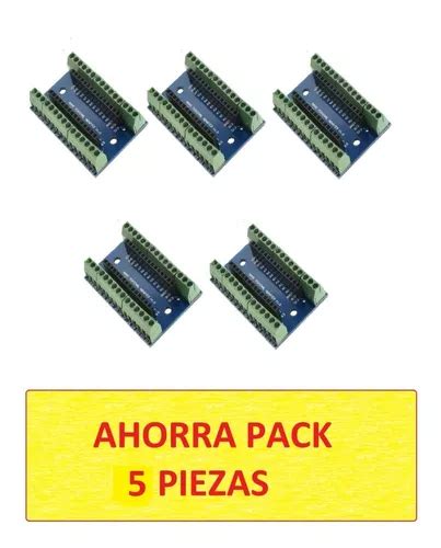 Pack Base Shield Arduino Nano Clema Bornera Con Tornillos En Venta En