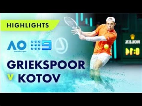 Match Highlights Tallon Griekspoor V Pavel Kotov Australian Open