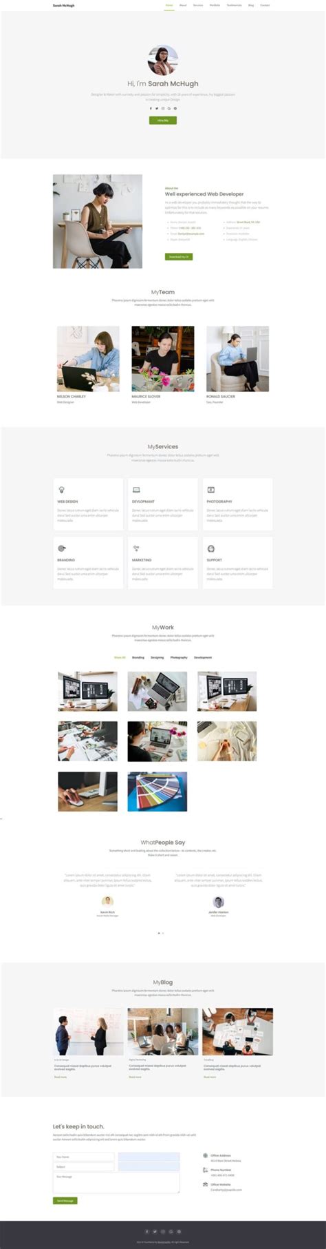 Free Bootstrap Portfolio Template For Your Next Success Bootstraplily