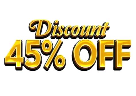 Discount 45 Percent Off Glossy 3d Design 45 Off Up To 45 Percent 45