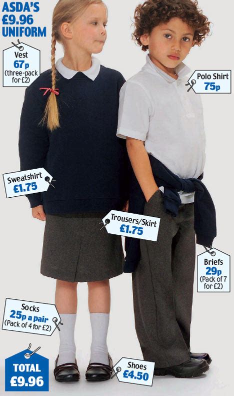 The Asda School Uniform For Under £10 Daily Mail Online