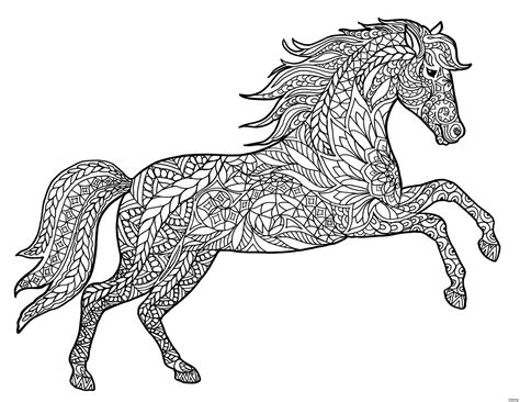 Salto de Caballo para colorear, imprimir e dibujar –ColoringOnly.Com