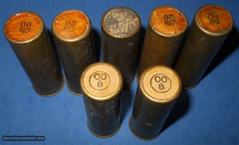 Vintage 2 Winchester 5 Umc Remington 12 Ga Brass 00 Buck Shotgun Shot Shells