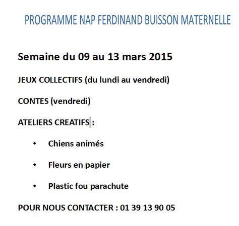 Parents D L Ves Cole Ferdinand Buisson Programme Nap Ferdinand