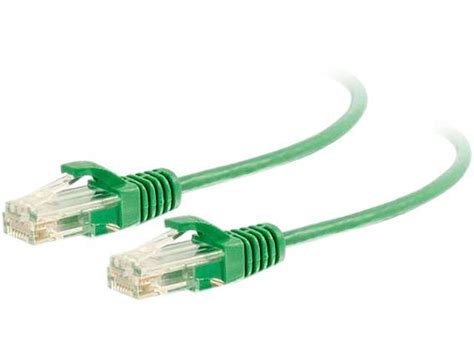 C2G (Legrand) 5FT Cat6 High-Density 28AWG Slim Data Center Patch Cord — Green (5-Pack) (CG-C6-C6-SLIM-5FT-GN-5PK)