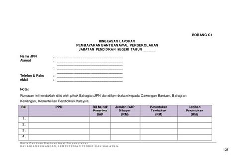 Borang Permohonan Bantuan Persekolahan Pb2 Bantuan Awal Persekolahan Kementerian Pendidikan