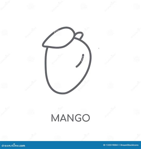 Mango Linear Icon Modern Outline Mango Logo Concept On White Ba Stock