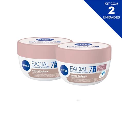 NIVEA Hidratante Facial Beleza Radiante 7 Em 1 100g 2 Unidades