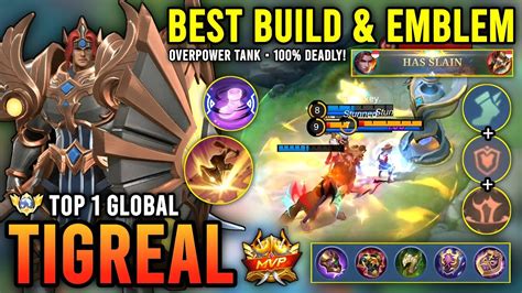 Overpower Tank Tigreal Best Build Emblem Top Global