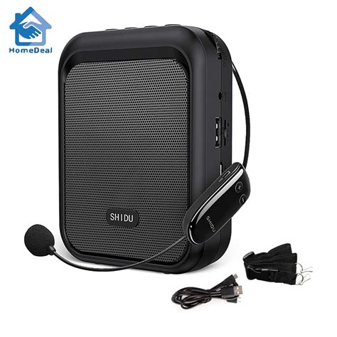 SHIDU Mini Voice Amplifier Portable Bluetooth Speaker With UHF Wireless