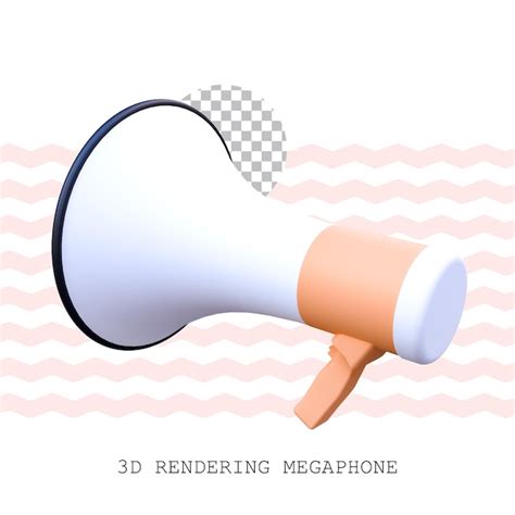 Premium Psd D Rendering Megaphone