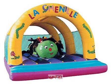 CHENILLE VERTE GONFLABLE Location jeu Gonflable Géant Jeux