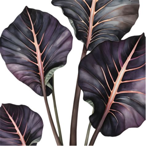 Huge Dark Leaves Of Black Magic Plant 51696549 Png
